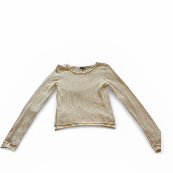James Perse Light Beige Women's Crew Neck Sweater - Picture 2 of 2